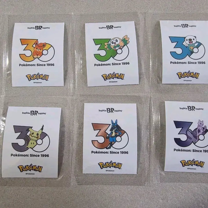 [BUNJANG] Baskin Robbins Pokémon 30th Anniversary Stickers Bundle Set / 포켓몬 띠부씰 / 베라 /베스킨