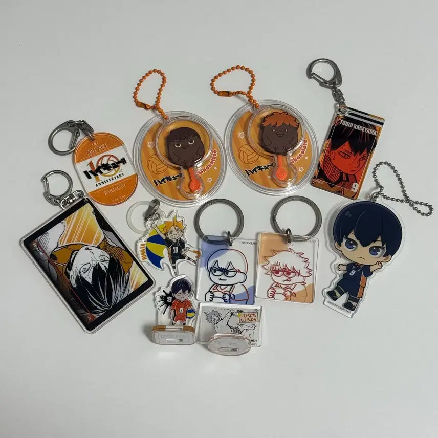 [BUNJANG] Haikyuu!! Kageyama &amp; Hinata Keyring Bundle Set / 하이큐 카게야마&amp;히나타 키링 일괄 판매