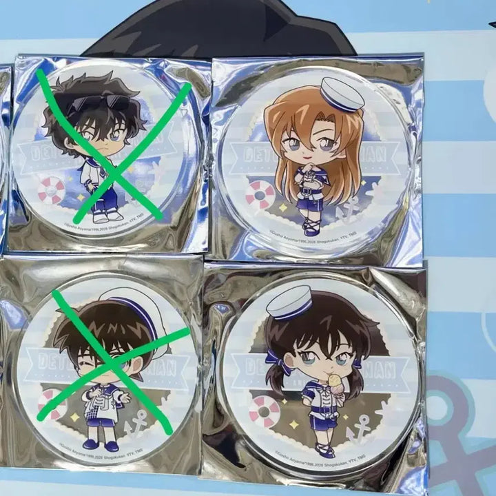 [BUNJANG] Detective Conan Acrylic Coaster Set (Chiaya &amp; Yumi) / 명탐정코난 아크릴 코스터 나혜