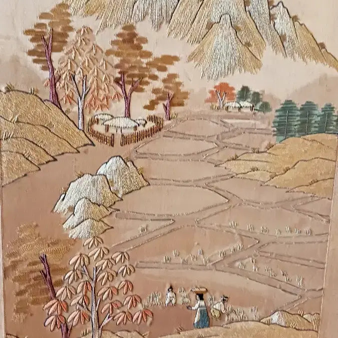 [BUNJANG] 8-Panel Folding Screen with Traditional Landscape Paintings and Semi-Cursive Script Calligraphy / 전통산수화(앞면)와 행초서 서예(뒷면) 8폭 병풍