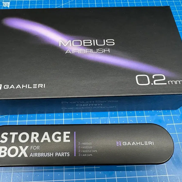 [BUNJANG] GAHLERI MOBIUS Airbrush with 0.2mm and 0.3mm Nozzles / GAHLERI MOBIUS 0.2mm 에어브러쉬/ 0.3mm 노즐 포함