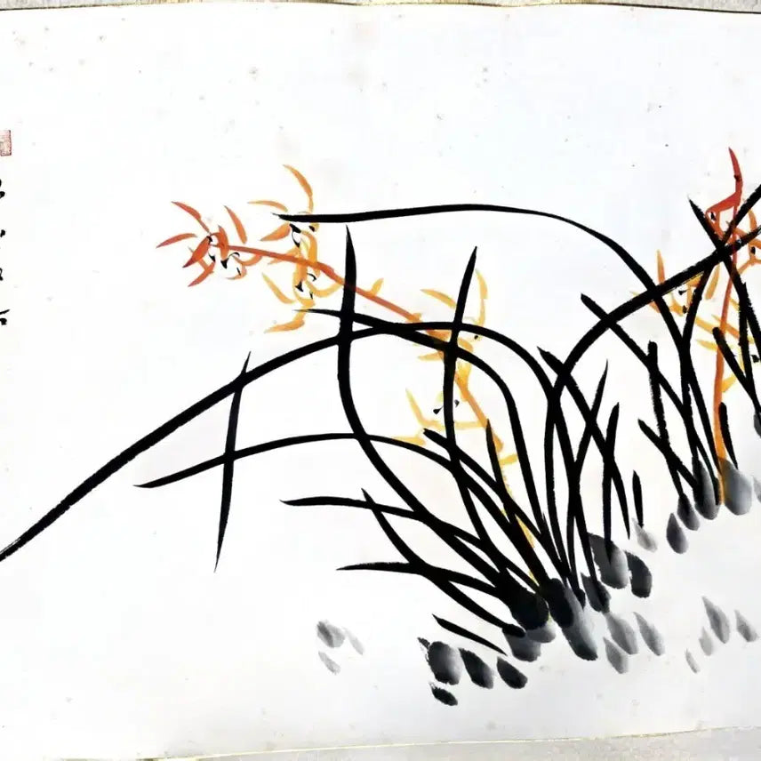 [BUNJANG] Baekpo Kwak Nam-bae 1988 Ink Wash Painting "Orchids" / [백포 진작] 공간에 격을 더하는, 백포 곽남배 화백의 1988년작 담채