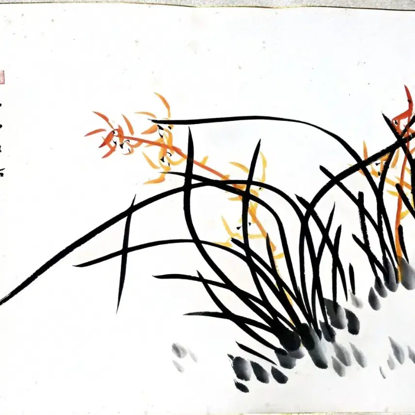 [BUNJANG] Baekpo Kwak Nam-bae 1988 Ink Wash Painting "Orchids" / [백포 진작] 공간에 격을 더하는, 백포 곽남배 화백의 1988년작 담채