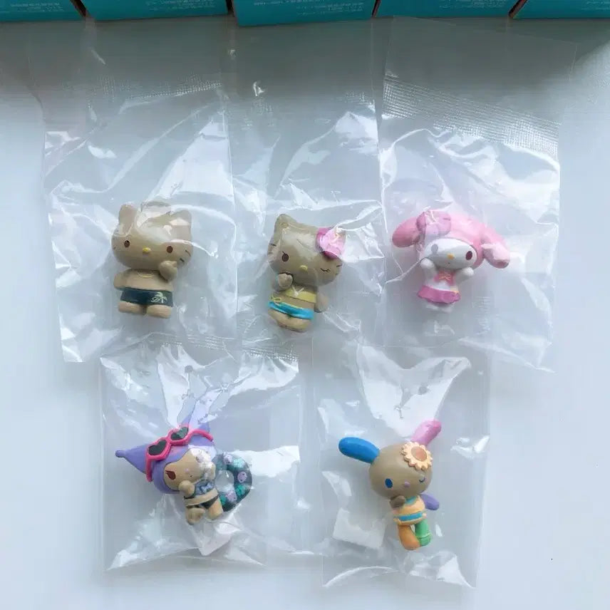 [BUNJANG] Sanrio Characters All Together Vacation Figure 5-Piece Full Set / (일괄) 산리오 캐릭터즈 모두 함께 바캉스 피규어 5종 풀세트
