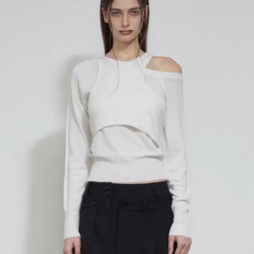 [BUNJANG] Bohemian Seoul Layered Knit Ivory / 보헤미안서울 탱크 레이어드 니트 아이보리 보헴서