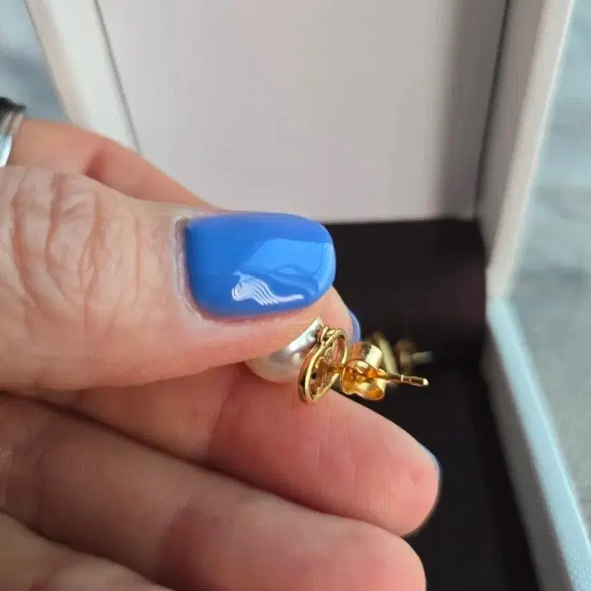 [BUNJANG] Celine Triomphe Pearl Earrings / 정품  셀린느 트리오페 진주 귀걸이