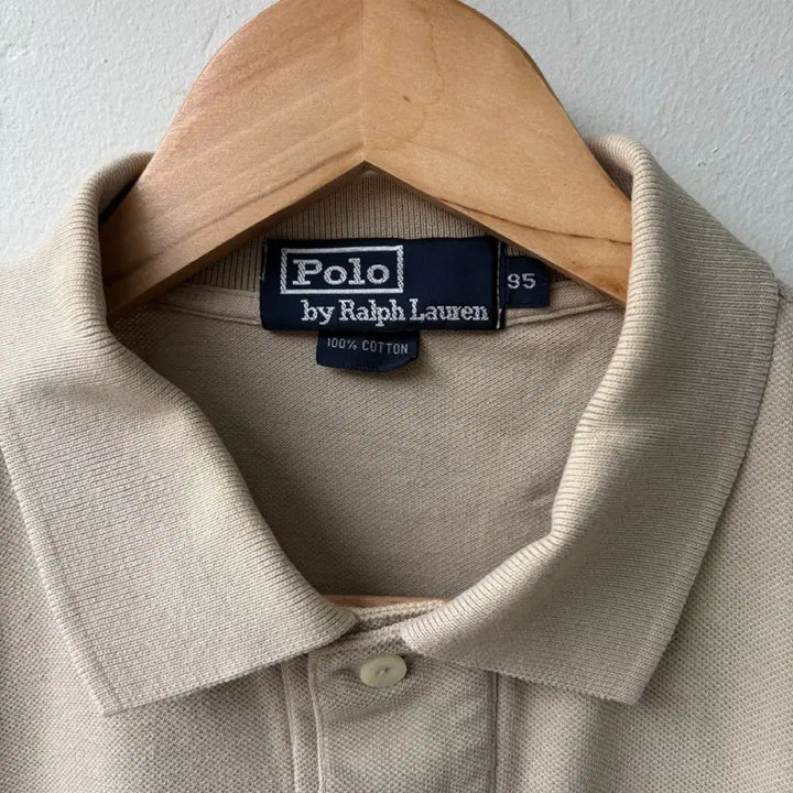 [BUNJANG] Polo Ralph Lauren Beige Short Sleeve Polo Shirt / 17295 - 폴로 랄프로렌 베이지 반팔 카라티