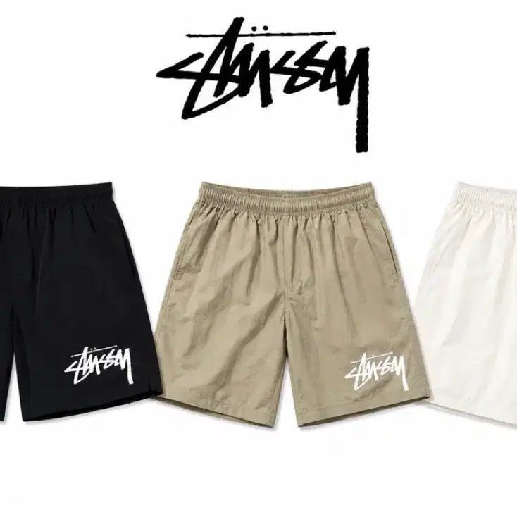 [BUNJANG] Stüssy Shorts Black / Cream / Grey / 스투시 반바지 블랙/베이지/화이트