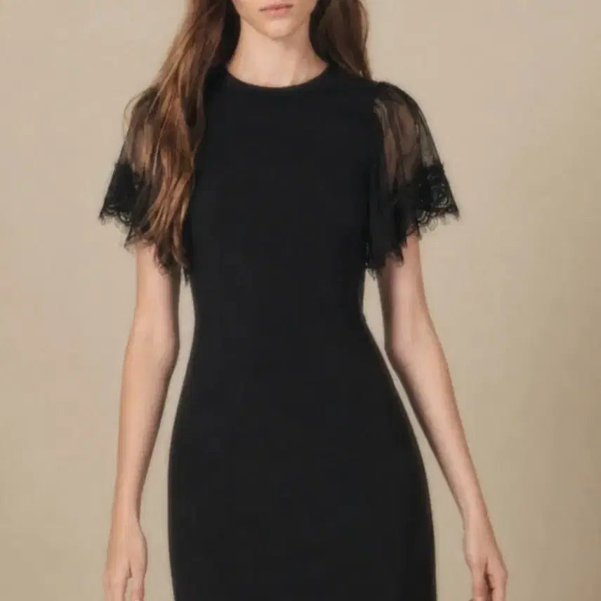 [BUNJANG] Sandro Lace Sleeve Dress / 산드로 원피스