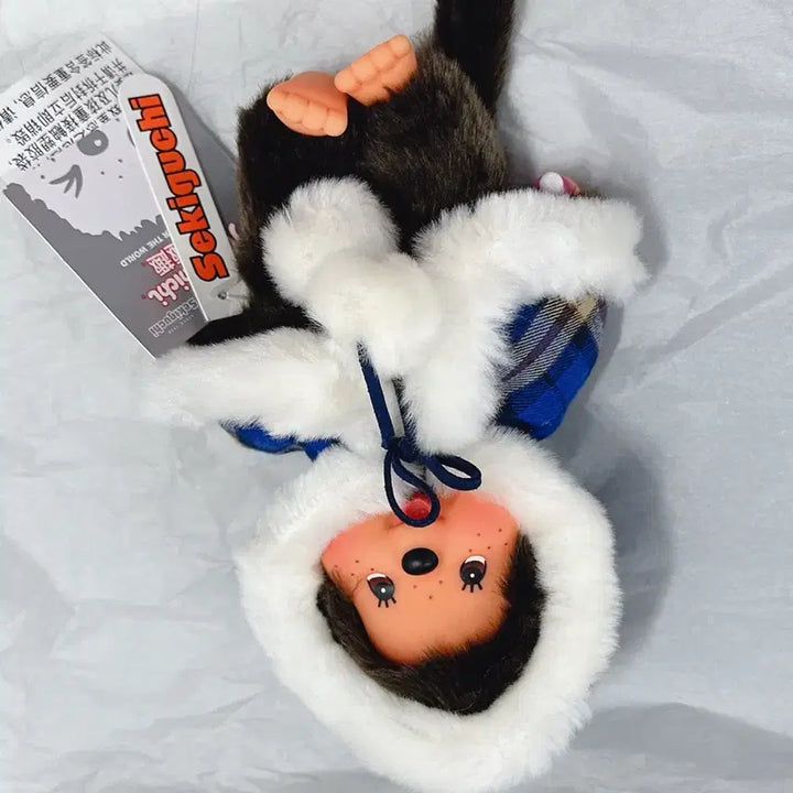 [BUNJANG] Genuine Monchhichi Blue Cape / 정품 몬치치 파란망토