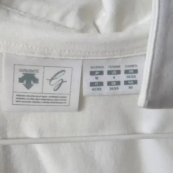 [BUNJANG] Descente Long-Sleeve Polo Shirt White / 데상트 폴로셔츠 화이트