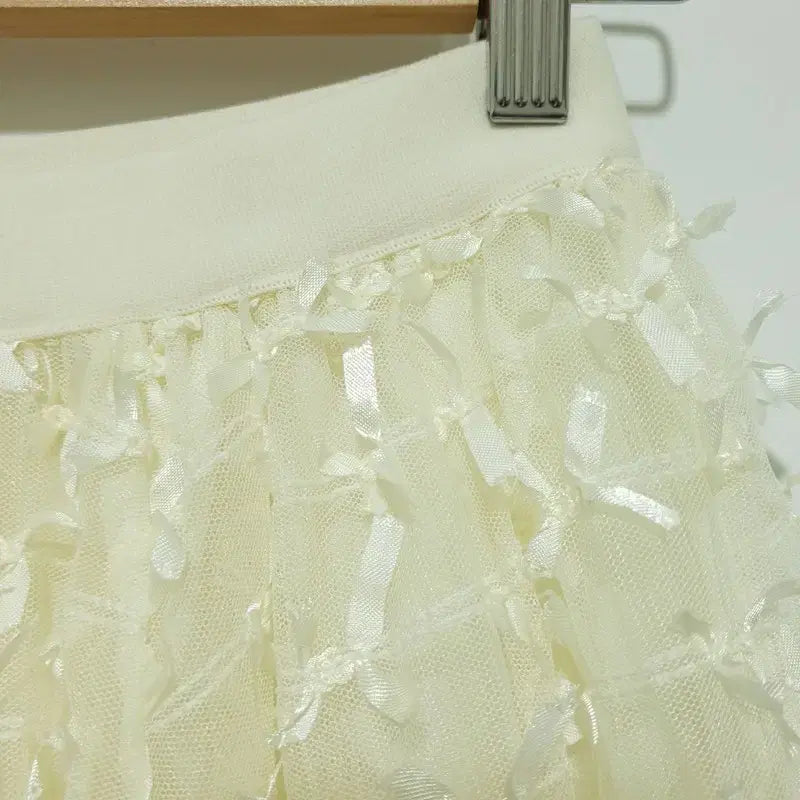 [BUNJANG] Ribbon Sheer Skirt / 리본 샤 스커트 F_M0108