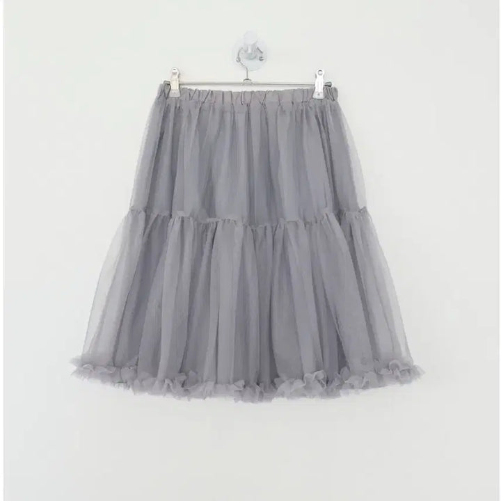 [BUNJANG] Frilled Midi Tulle Skirt / 프릴 미디 샤 스커트