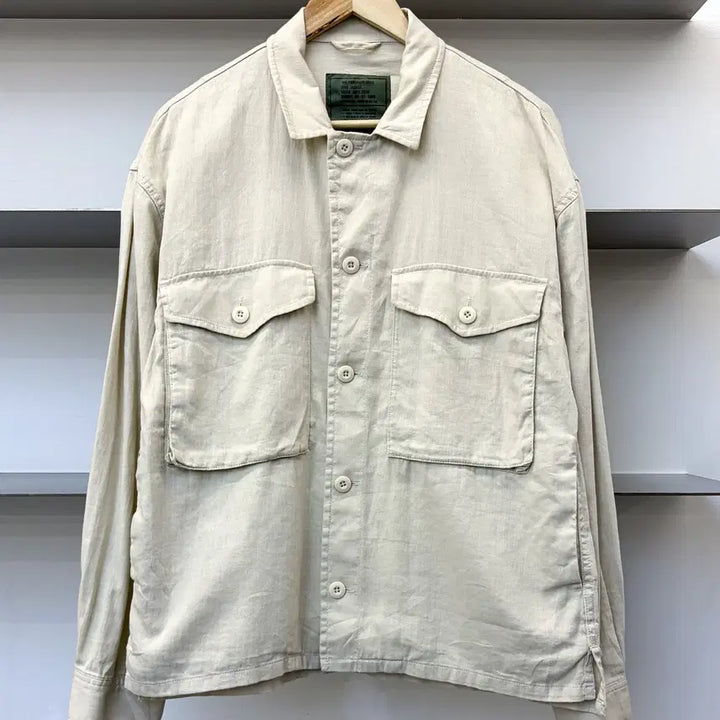 [BUNJANG] Back Number Military Army Linen Jacket / 백넘버 밀리터리 아미 리넨 자켓