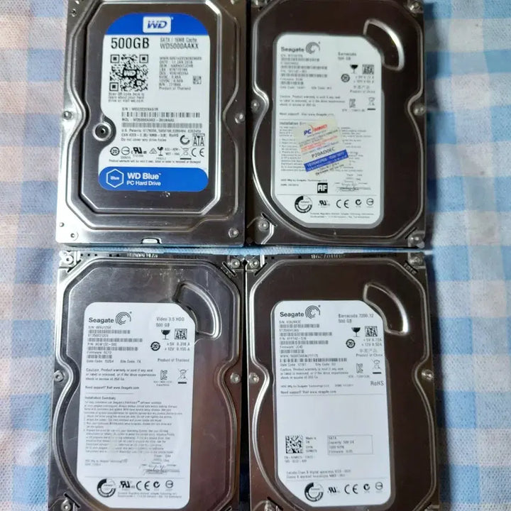 [BUNJANG] 500GB 3.5-inch Hard Drives (4-Piece Bundle) / 3.5인치 500GB x4개 4개 일괄판매