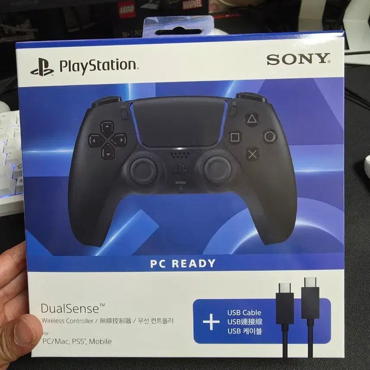 [BUNJANG] PlayStation 5 DualSense Controller Black (USB-C Cable Included) / PS5 듀얼센스 PC 블랙 (C타입케이블) 미사용 단순개봉품