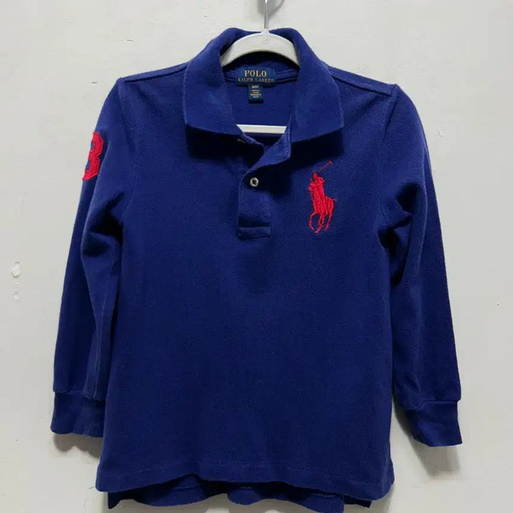 [BUNJANG] Polo Ralph Lauren Kids Long Sleeve Polo Shirt Blue 3T / 폴로 랄프로렌 키즈 긴팔 카라티 블루 3T