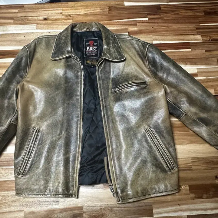 [BUNJANG] RBC Vintage Leather Jacket / RBC 빈티지 가죽자켓