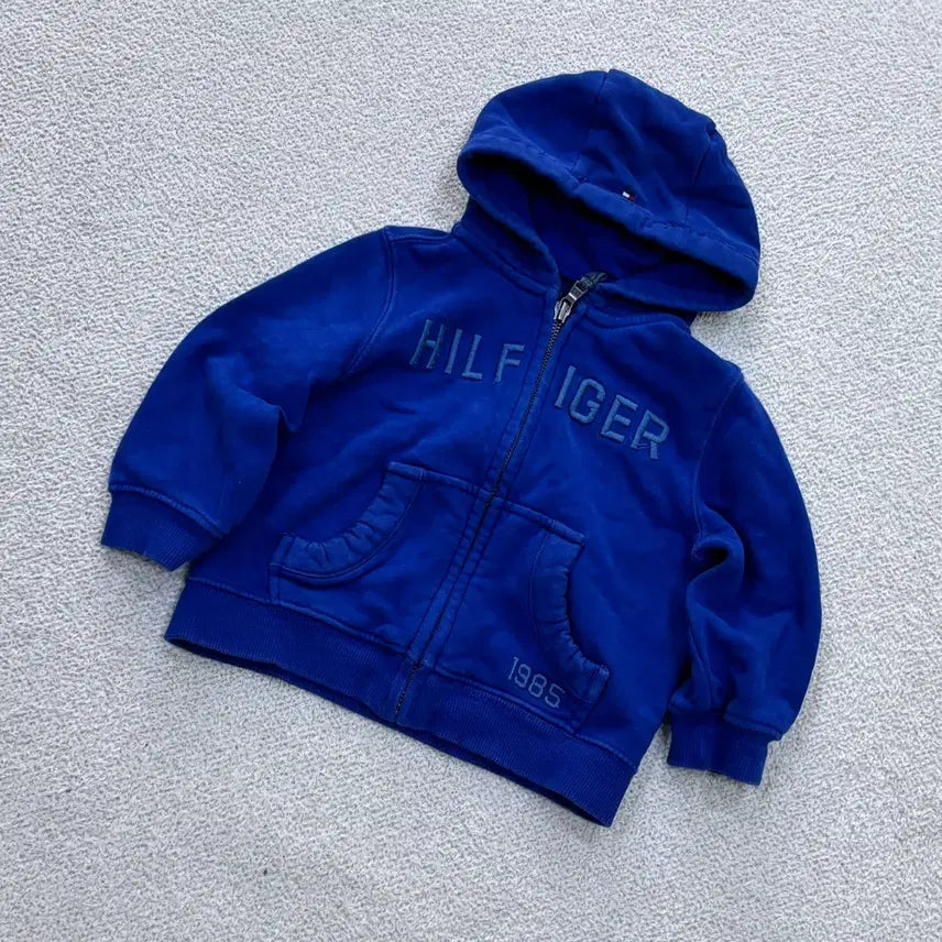 [BUNJANG] Tommy Hilfiger Kids Lightly Brushed Fleece Hoodie Zip-Up Jacket / 2T 타미힐피거 키즈 약기모 후드 집업 자켓 0619E