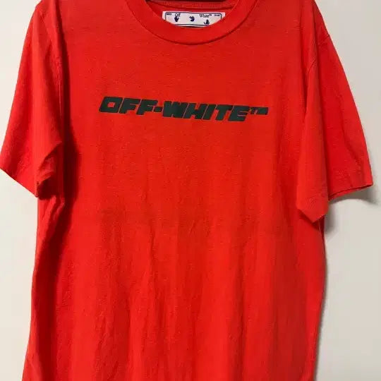 [BUNJANG] Off-White Orange Short-Sleeve T-Shirt / 오프화이트 OFFWHITE 정품 주황 반팔티
