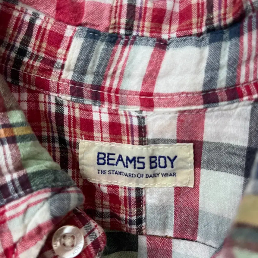 [BUNJANG] BEAMS BOY Patchwork Shirt / BEAMS BOY 패치워크 셔츠