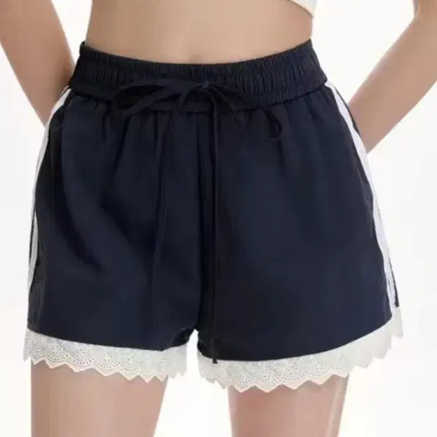 [BUNJANG] Navy Lace Shorts / ㅁ새상품ㅁ 네이비 레이스 반바지