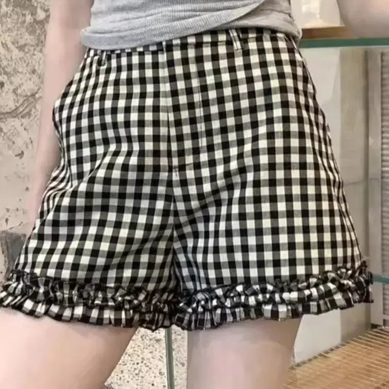 [BUNJANG] Frill Check Shorts / ㅁ새상품ㅁ 프릴 체크 반바지