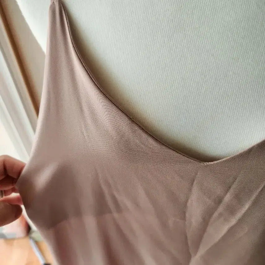 [BUNJANG] Beige Long Slip Dress / 슬립 원피스 베이지