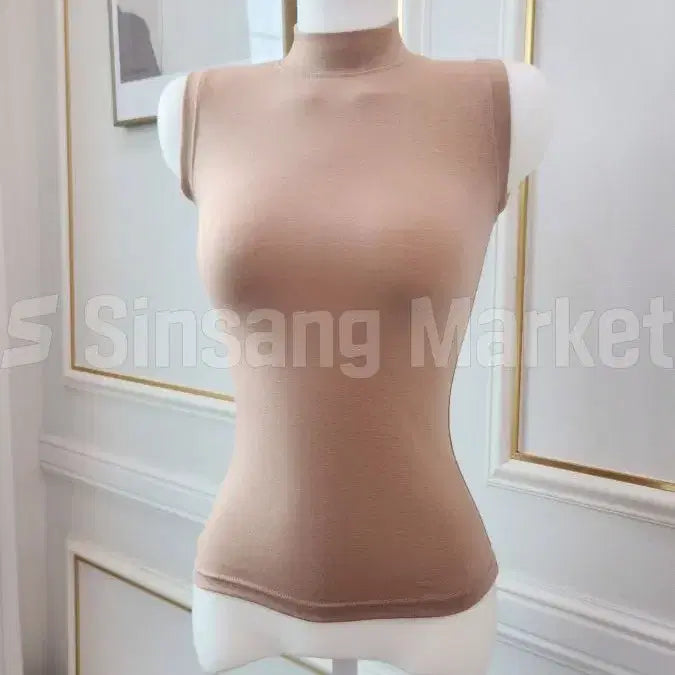[BUNJANG] Sleeveless Turtleneck Top with Built-in Lining / [빠른발송] 조이반목나시 기획 비침X 폴라 하이넥 스판 섹시