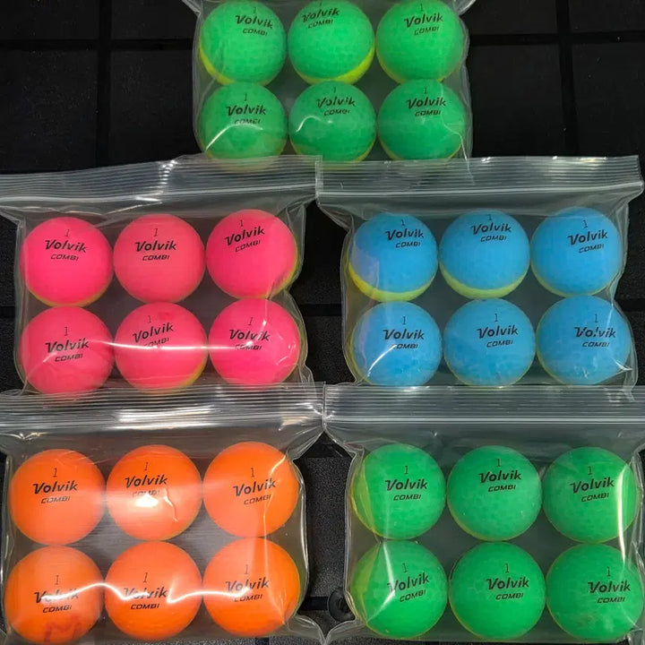 [BUNJANG] Volvik Combi A-Grade 3-Piece Matte Half &amp; Half Color Lost Golf Balls (30-Count) / 볼빅 콤비 A급 3피스 무광 반반볼 30구 컬러 로스트볼 중고골프공