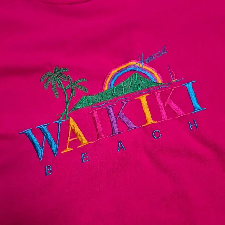 [BUNJANG] Hanes 90s USA Made Hawaii Embroidered T-Shirt XL / 90s 하와이 헤인즈 made in usa 반팔 티셔츠 미제 미국 빈티지