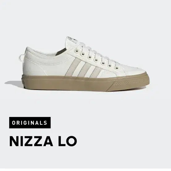 [BUNJANG] Adidas Originals Nizza Lo White Sneakers 270 / 아디다스 오리지널스 니스자 로 신발 270