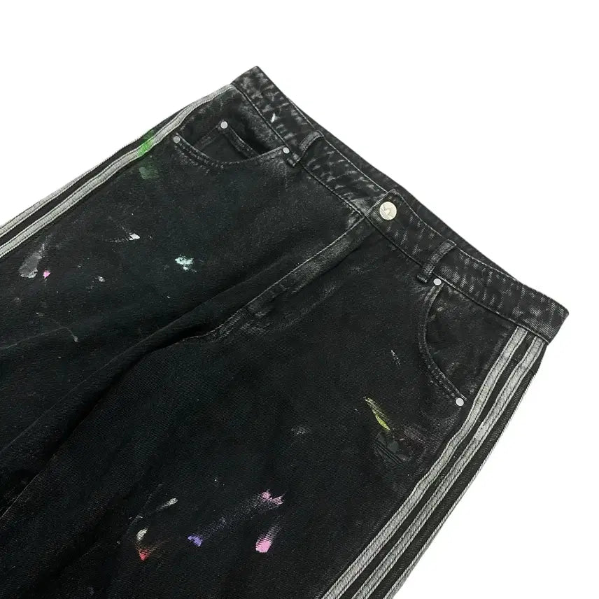 [BUNJANG] Adidas Firebird Wide Denim Pants / 아디다스 파이어버드 와이드 데님팬츠