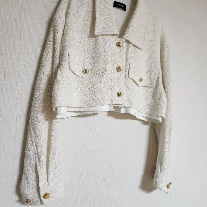 [BUNJANG] System 2023 Oversized Crop Tweed Jacket / 한섬 시스템2023오버핏 크롭 트위드자켓66춘추