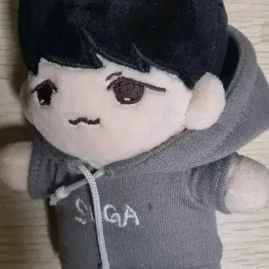 [BUNJANG] BTS Suga Doll Gray Hoodie / 방탄소년단 슈가 인형 회색 후드티