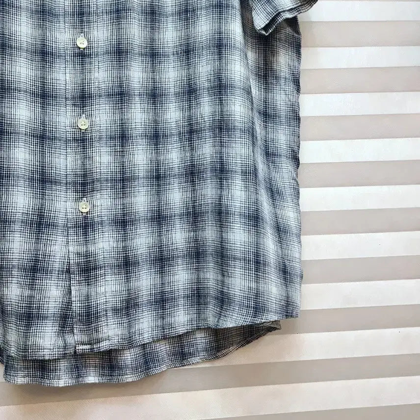 [BUNJANG] Beanpole 25SS Linen Check Shirt XL / 빈폴> 25ss 린넨 체크 셔츠
