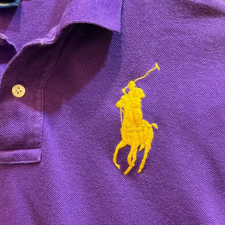 [BUNJANG] Polo Ralph Lauren Big Pony Purple T-Shirt / L사이즈 폴로 랄프로렌 빅포니 퍼플 카라티 4.5