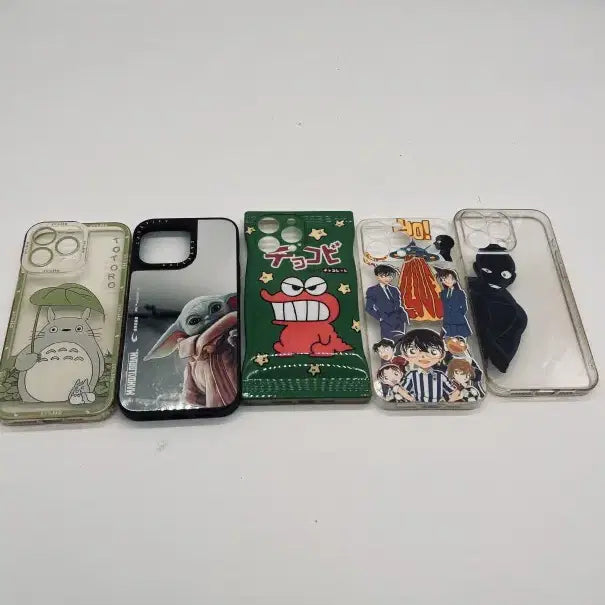 [BUNJANG] iPhone 15 Pro Max Case Bundle Set (Grogu, Conan, Totoro, etc.) / 아이폰 15 프로 맥스 케이스 5개 일괄(그로구 코난 토토로 등)