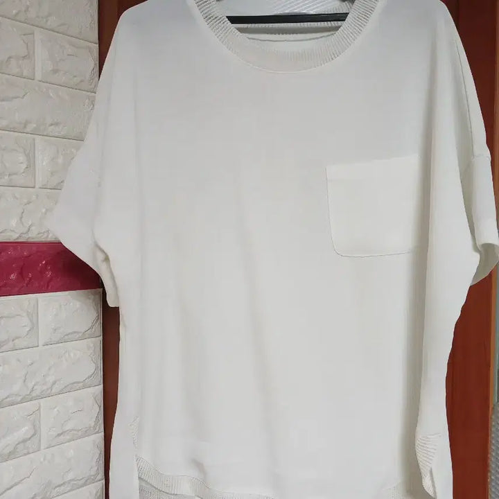 [BUNJANG] White Basic Short-Sleeve Knit Top Size 88 / 흰색 기본 반팔 니트 88사이즈
