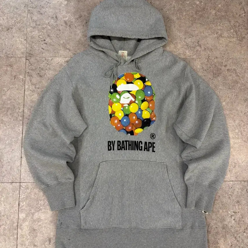 [BUNJANG] BAPE Grey Hoodie / 베이프 그레이 후드티 