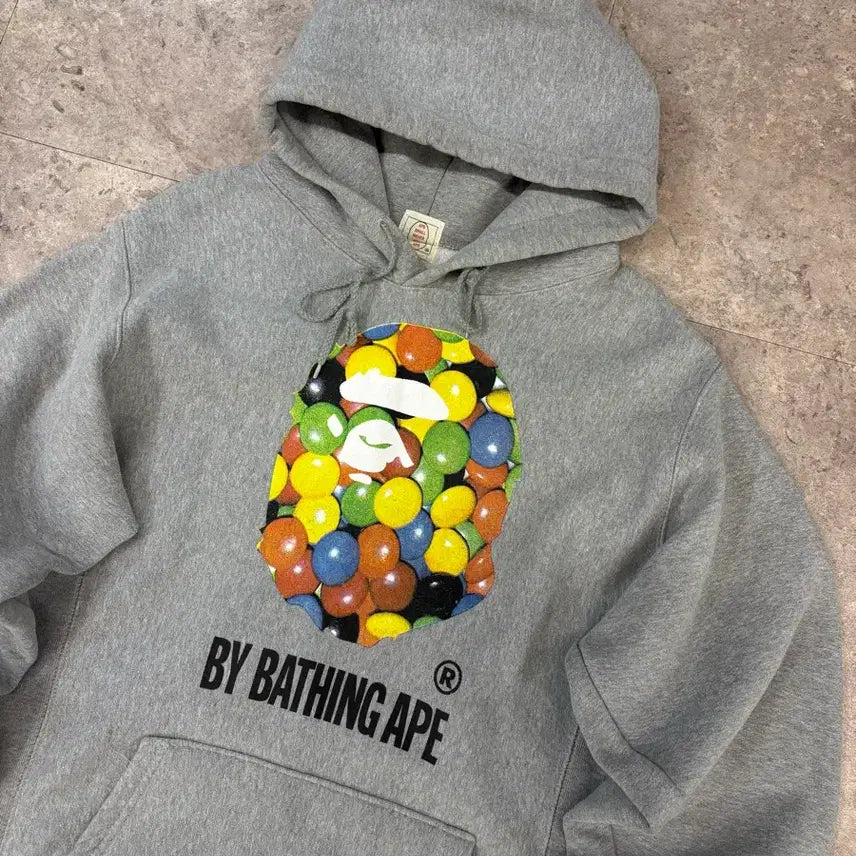 [BUNJANG] BAPE Grey Hoodie / 베이프 그레이 후드티 