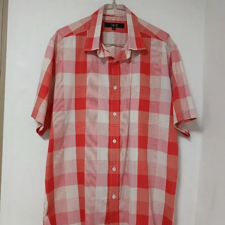 [BUNJANG] Daks Check Short Sleeve Shirt Size 105 / 닥스 체크 반팔 셔츠 105