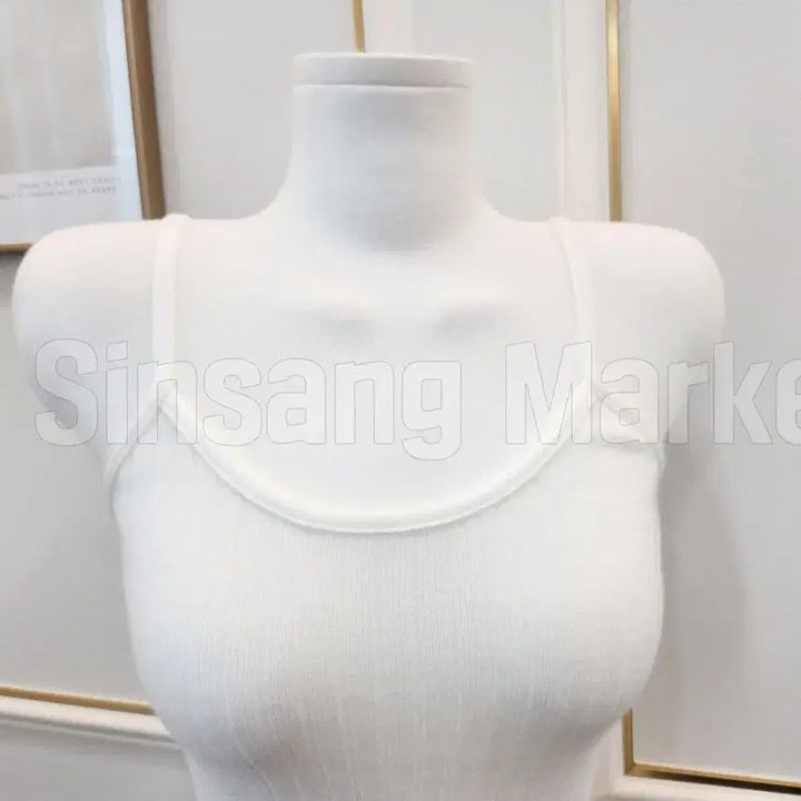 [BUNJANG] Ribbed Knit Cropped Mini Tank Top / [빠른발송] 미니끈나시 크롭 골지 니트 섹시 기본