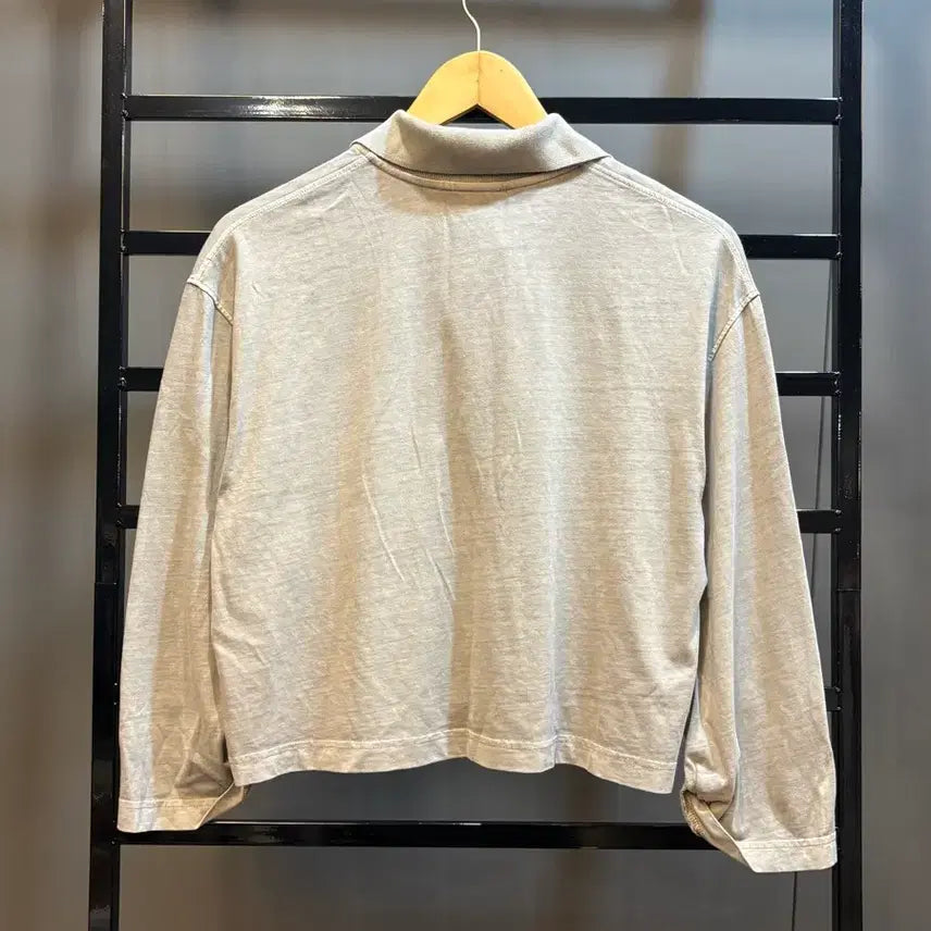 [BUNJANG] And Other Stories Cotton Long Sleeve Collar T-Shirt Beige/Greyish Tone / S 앤아더스토리즈 코튼 긴팔 카라티 2.5