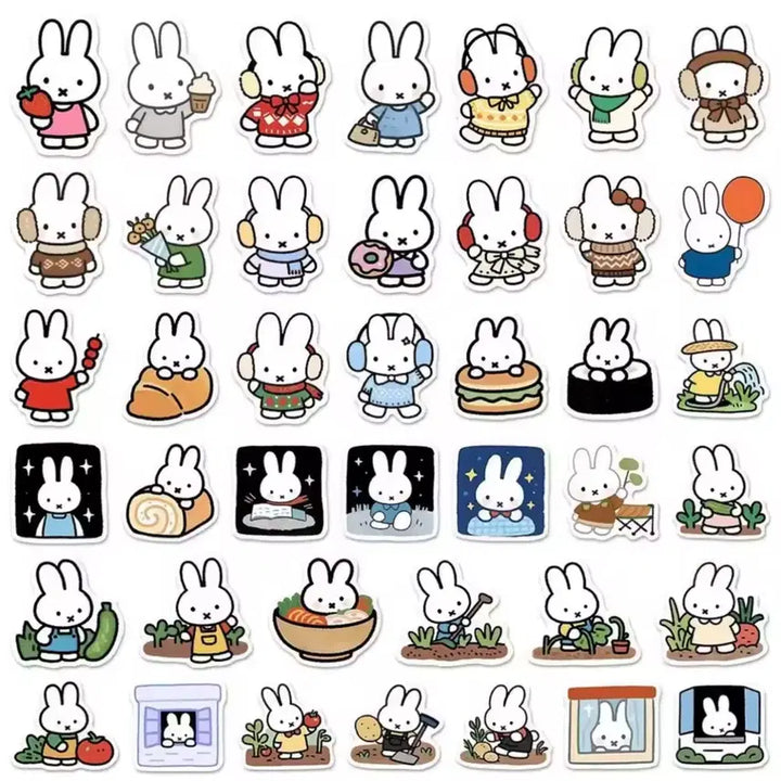 [BUNJANG] Miffy 40-Piece Sticker Set / (무료배송) 미피 다꾸스티커 40장세트