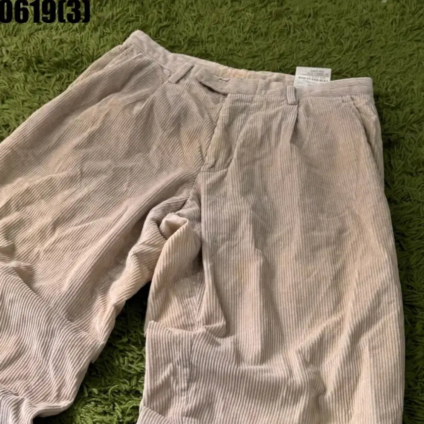 [BUNJANG] Corduroy Wide Pants Beige / 코듀로이 와이드 팬츠 베이지 0619