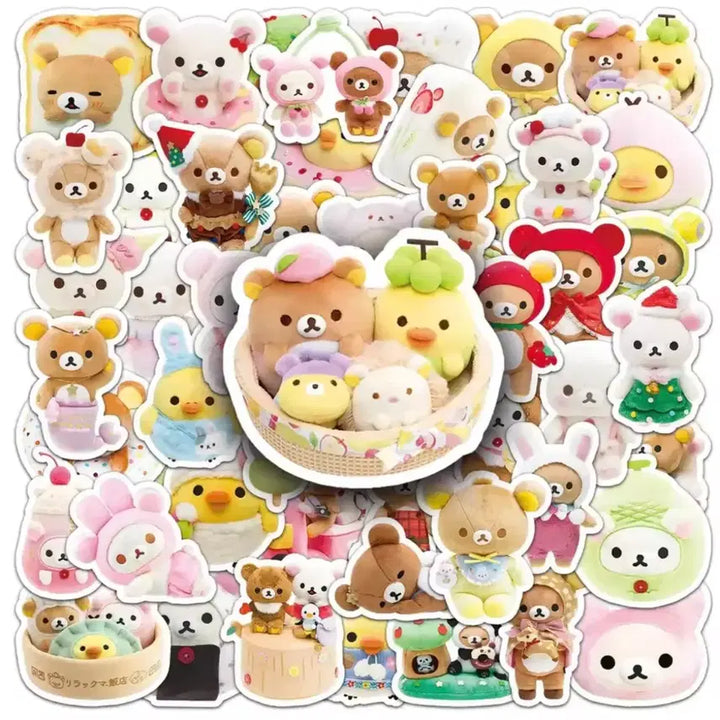 [BUNJANG] Rilakkuma Diary Deco Sticker Set (54 Pieces) / (무료배송) 리락쿠마 다꾸스티커 54장세트