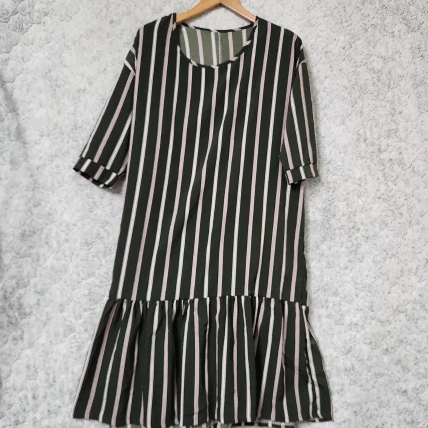 [BUNJANG] Striped Long Dress / 544B [F] 스트라이프 롱 원피스