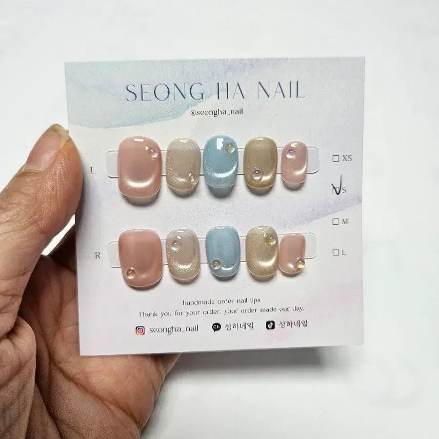 [BUNJANG] Magnet Nail Tips Set (2 Sets) / 자석 네일팁 2세트