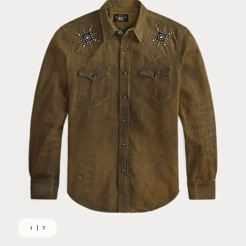 [BUNJANG] RRL Studded Western Shirt M / rrl 스터드 웨스턴셔츠 M 새상품